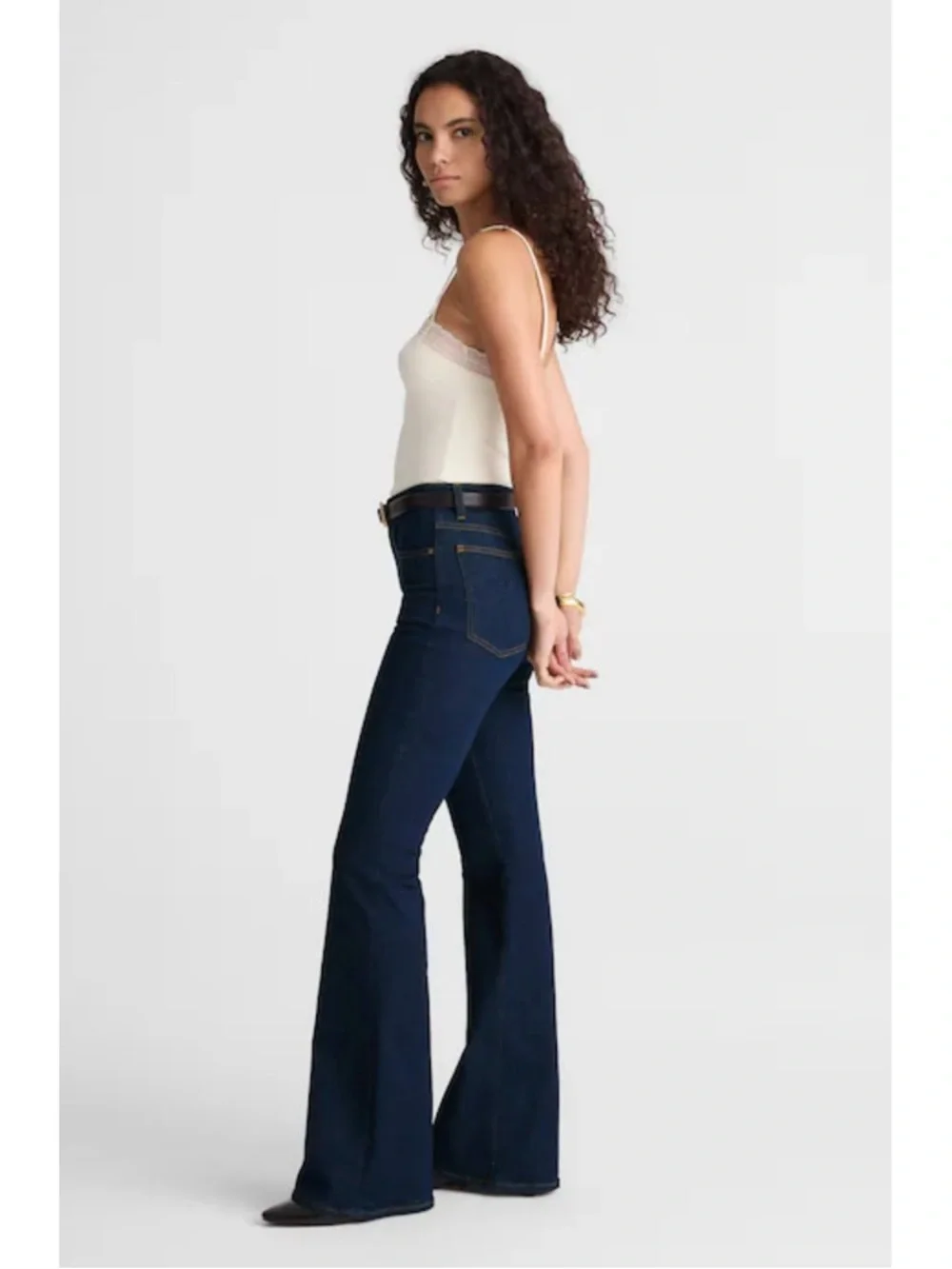 NWT Madewell The Stretch Flare Jean Rinse Wash Blue